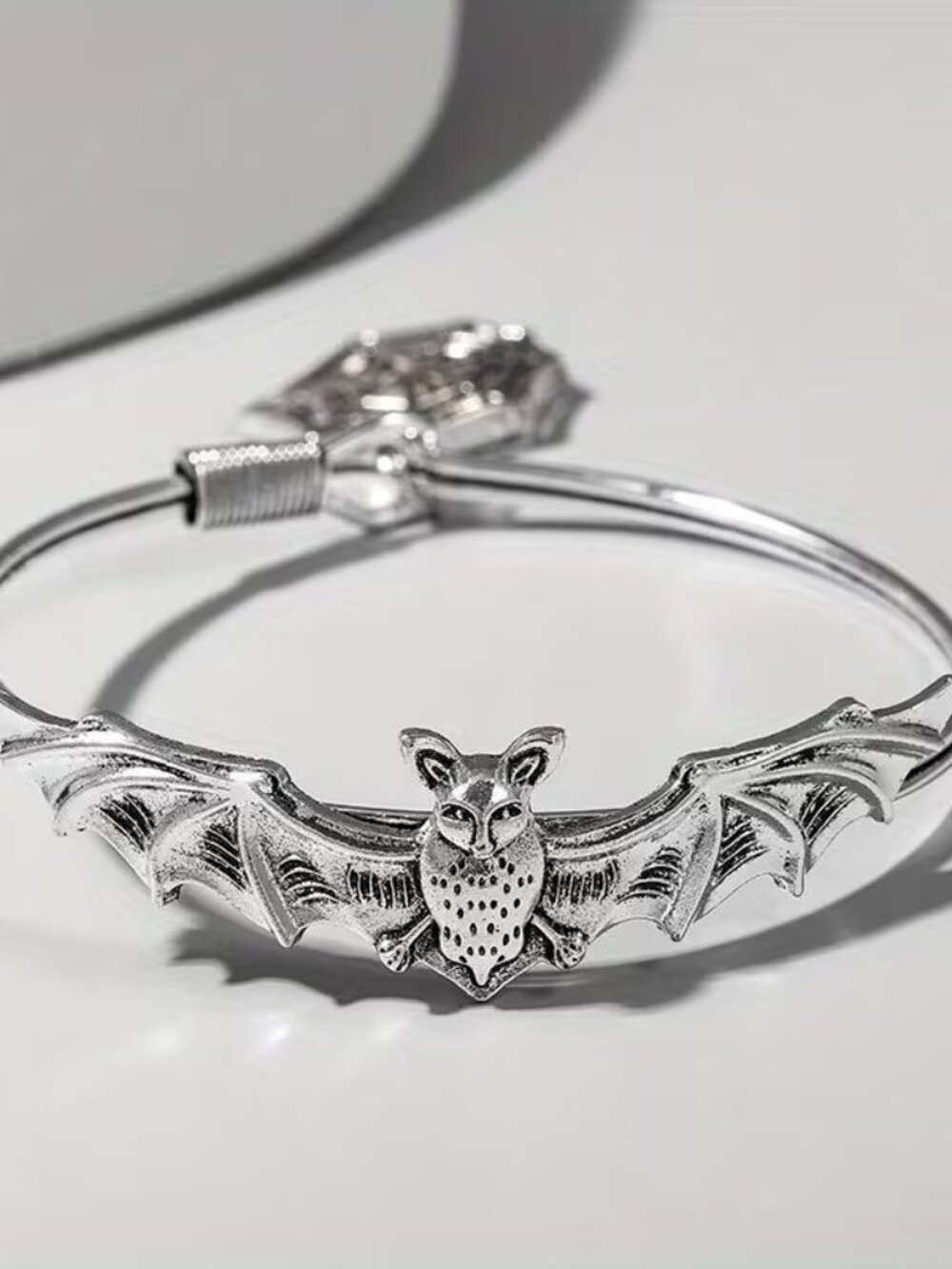 Silver Color Bat Bracelet for Women Halloween Seasonal and Spooky